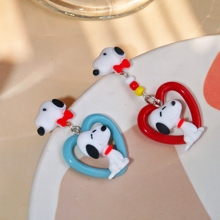 Wholesale 925 Silver Needle Cartoon Resin Earrings (M) JDC-ES-XNWE013