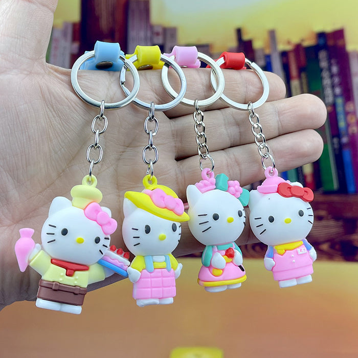 Wholesale keychain cartoon cute schoolbag doll pendant MOQ≥2 JDC-KC-LeO010