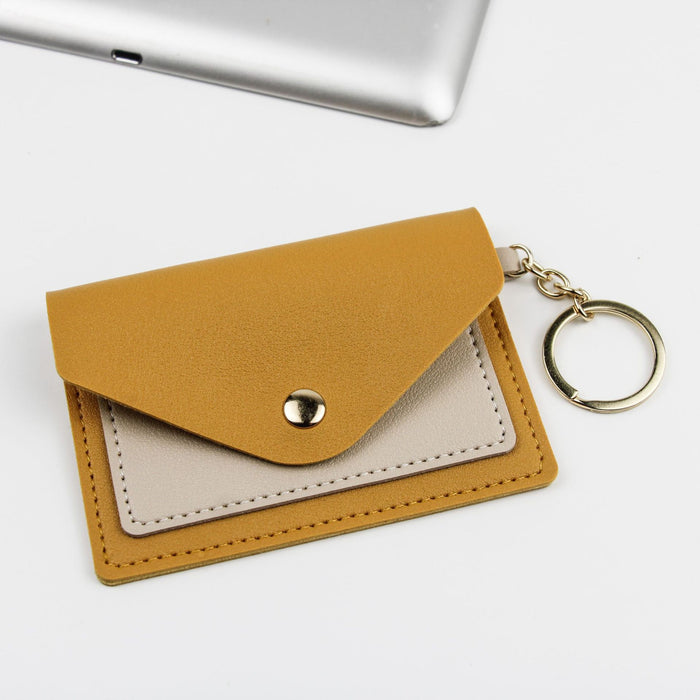 Wholesale PU Leather Candy Color Wallet Keychain MOQ≥3 JDC-KC-XXZN001