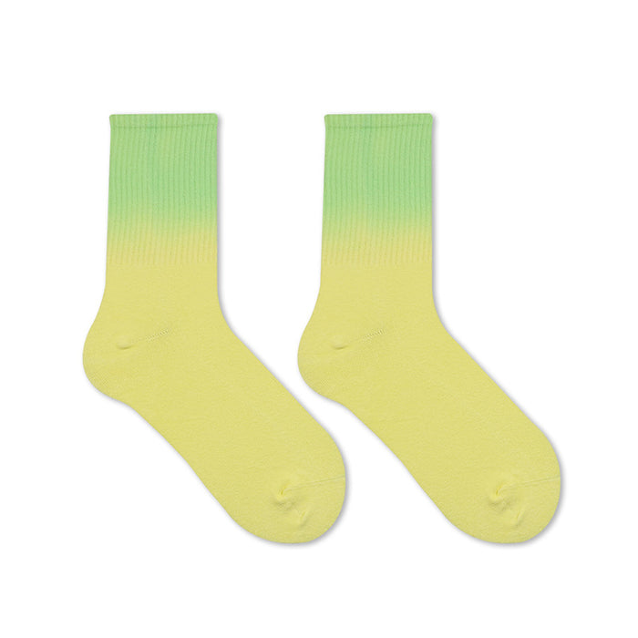 Wholesale Sock Cotton Rainbow Gradient Tie Dye Socks JDC-SK-YuHui003