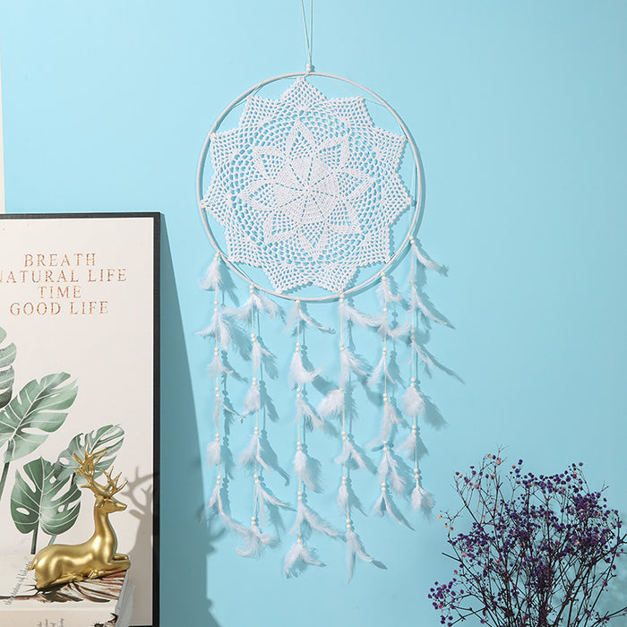 Wholesale Dream Catcher Home Background Ornament Feather Wind Chime MOQ≥2 JDC-DC-YXuan009