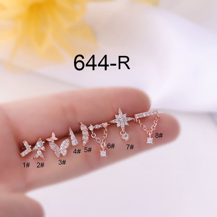 Jewelry WholesaleWholesale stainless steel screw screw screw ball piercing stud earrings MOQ≥2 JDC-ES-Henst008 Piercings 亨森 %variant_option1% %variant_option2% %variant_option3%  Factory Price JoyasDeChina Joyas De China