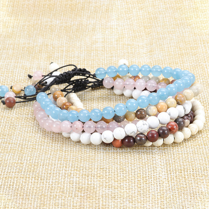 Wholesale Bracelet Volcanic Stone Onyx Stone Crystal Braided Bracelet MOQ≥2 JDC-BT-YIYe038