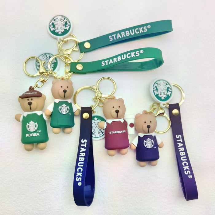 Wholesale Keychains PVC Hardware Cute Cartoon Bear (M) MOQ≥2 JDC-KC-LiangQ002