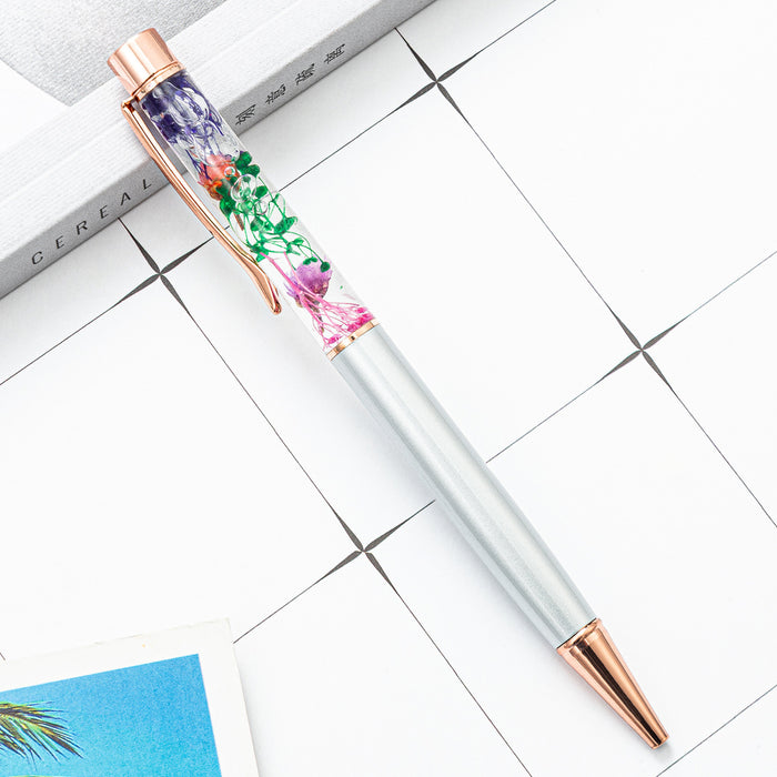 Jewelry WholesaleWholesale Metal Dried Flower Ballpoint Pen JDC-BP-Huah020 Ballpoint pen 华豪 %variant_option1% %variant_option2% %variant_option3%  Factory Price JoyasDeChina Joyas De China