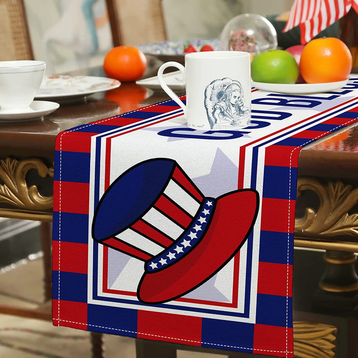 Wholesale 4th of July Independence Day Linen Tablecloth MOQ≥2 JDC-TC-OuH006