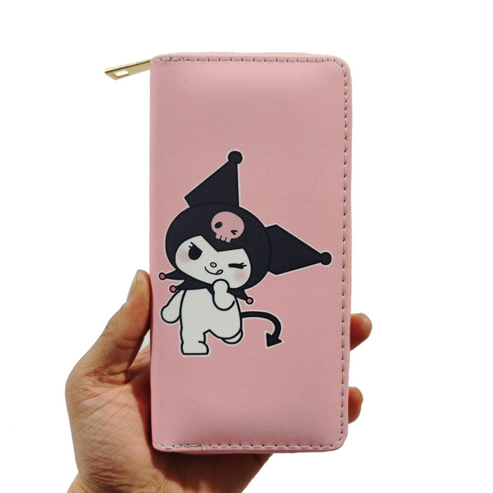 Wholesale Cartoon Little Devil PU Long Zipper Wallet MOQ≥3 JDC-WT-Dengxin005