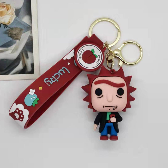 Wholesale Cartoon Soft Rubber Alloy Cute Keychain (M) MOQ≥2 JDC-KC-JuShu006