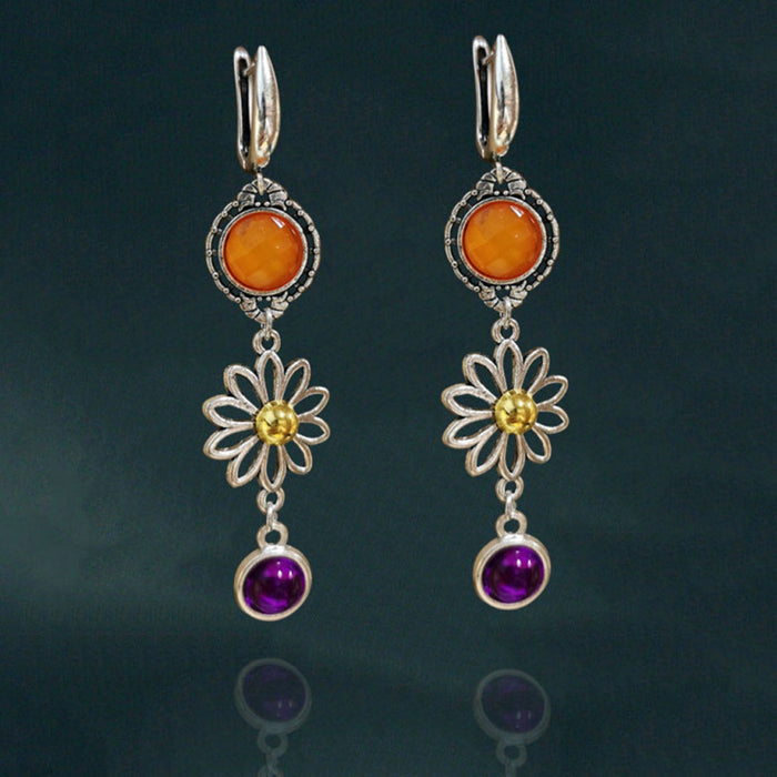 Wholesale Earrings Metal Jewel Vintage MOQ≥2 JDC-ES-ShuangJ003