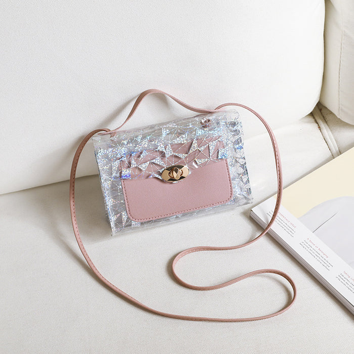 Wholesale PU Transparent Sequin Jelly Shoulder Bag JDC-SD-Linshan006