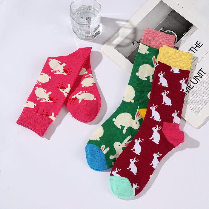 Wholesale Socks Cotton Creative Cute Rabbit Socks MOQ≥5 JDC-SK-XinH018