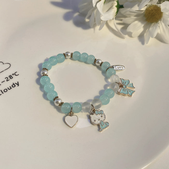 Wholesale Small Fresh Cute Healing Color Beaded Bracelet MOQ≥2 JDC-BT-ChenY011