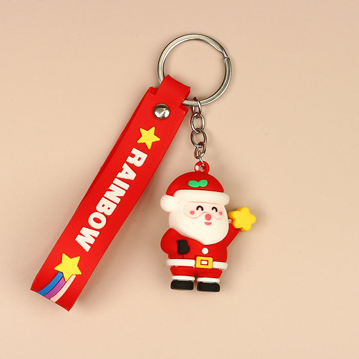 Wholesale Keychain PVC Christmas Cute Gift Pendant MOQ≥2 JDC-KC-MengO004