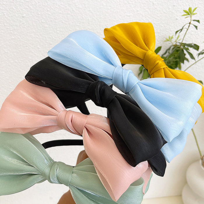 Wholesale Bow Headband Solid Color Hair Accessories Red Hair Clip MOQ≥2 JDC-HD-YYang020