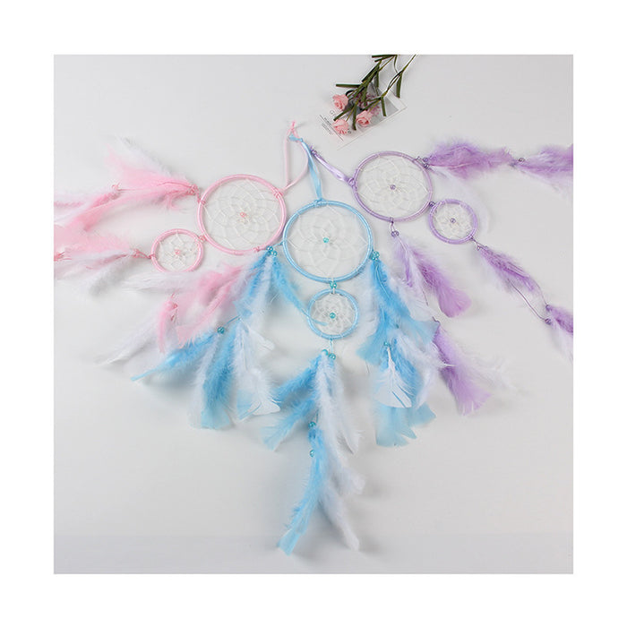 Wholesale Two Color Dreamcatcher Craft Home Ornament MOQ≥2 JDC-DC-JunX017