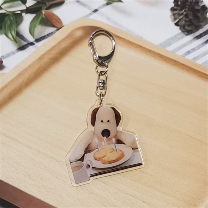 Wholesale Keychain Acrylic Cute Dog Pendant MOQ≥2 JDC-KC-ChuangYin006