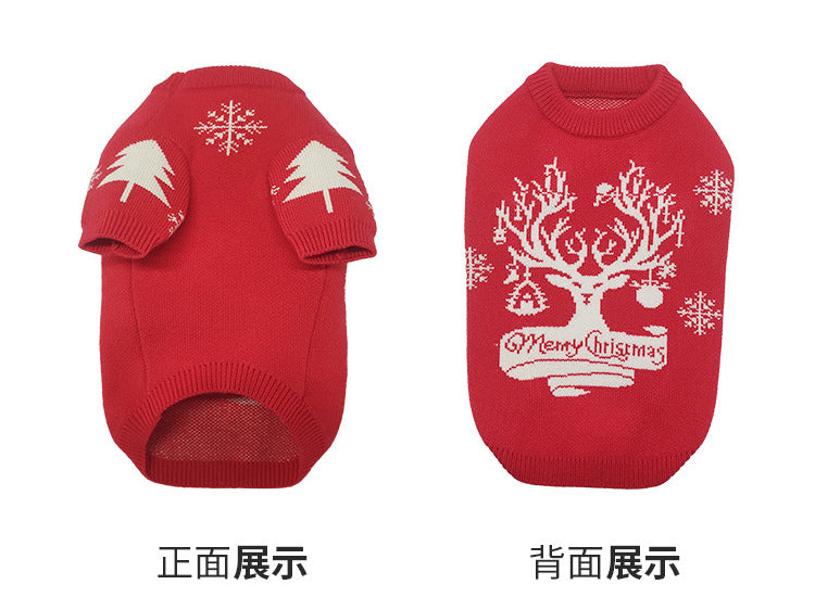 Wholesale Pet Dog Cat Christmas Sweater Warm Knit Jacket JDC-PC-Tengy005