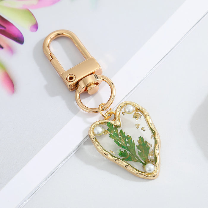 Jewelry WholesaleWholesale Daisy Resin Dried Flowers Keychain MOQ≥3 JDC-KC-Juej002 Keychains 觉际 %variant_option1% %variant_option2% %variant_option3%  Factory Price JoyasDeChina Joyas De China