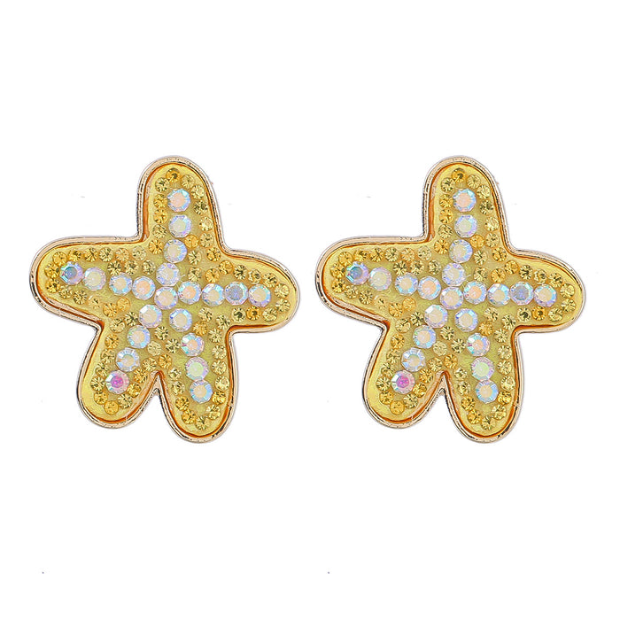 Jewelry WholesaleWholesale starfish diamond-encrusted alloy stud earrings JDC-ES-JL951 Earrings 氿乐 %variant_option1% %variant_option2% %variant_option3%  Factory Price JoyasDeChina Joyas De China