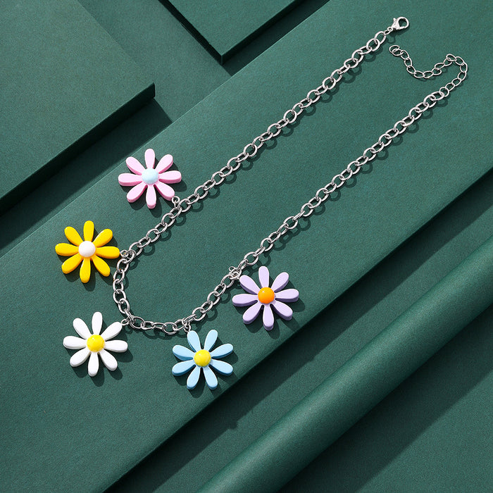 Wholesale Necklace Resin Cute Cartoon Fruit Flower MOQ≥2 JDC-NE-YiD046