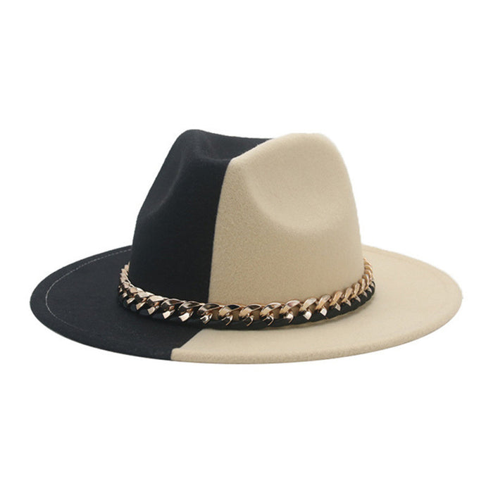 Jewelry WholesaleWholesale Woolen Chain Jazz Hat JDC-FH-Guanchuan011 Fashionhat 冠川 %variant_option1% %variant_option2% %variant_option3%  Factory Price JoyasDeChina Joyas De China