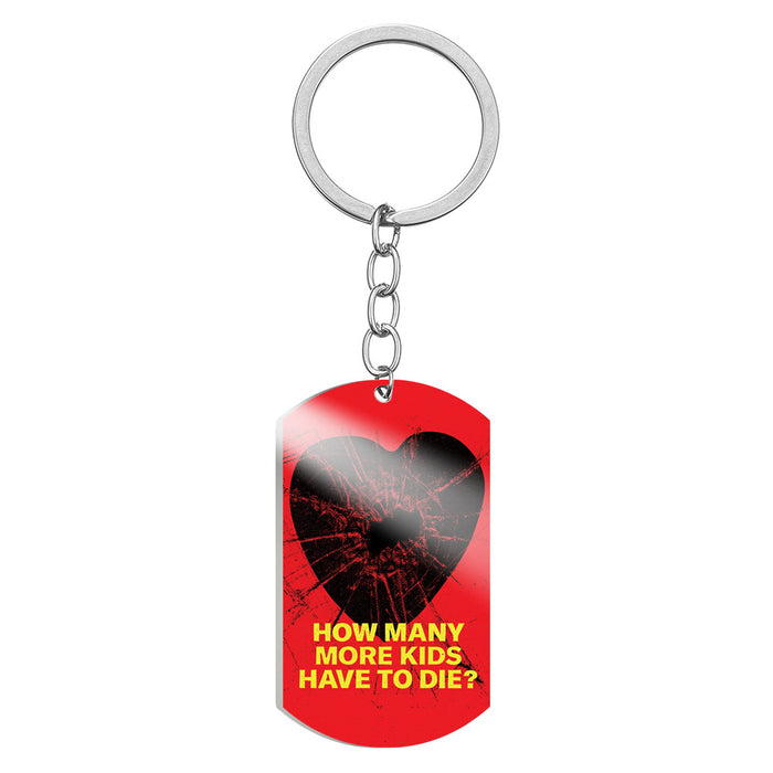 Wholesale MARCH FOROUR LIVES Stainless Steel Keychain MOQ≥2 JDC-KC-HuanYu004