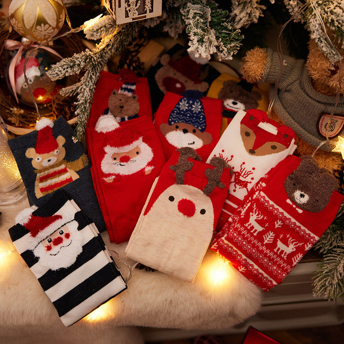 Wholesale Socks Polyester Christmas Thickened Coral Velvet MOQ≥5 JDC-SK-JiaF008