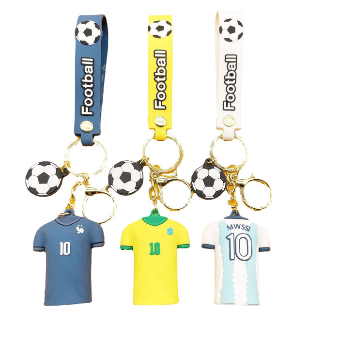 Wholesale Keychains PVC Hardware Cute Cartoon Football MOQ≥2 JDC-KC-LiangQ005