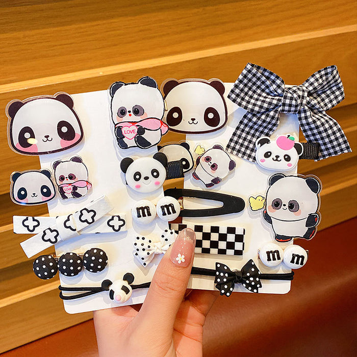 Jewelry WholesaleWholesale cartoon panda children's hair clip JDC-HC-DingS002 Hair Clips 鼎硕 %variant_option1% %variant_option2% %variant_option3%  Factory Price JoyasDeChina Joyas De China