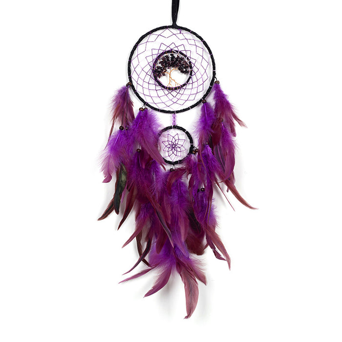 Jewelry WholesaleWholesale Tree of Life Wind Chimes Dreamnet Feather Hanging Ornament MOQ≥2 JDC-DC-MGu018 Dreamcatcher 梦罟 %variant_option1% %variant_option2% %variant_option3%  Factory Price JoyasDeChina Joyas De China