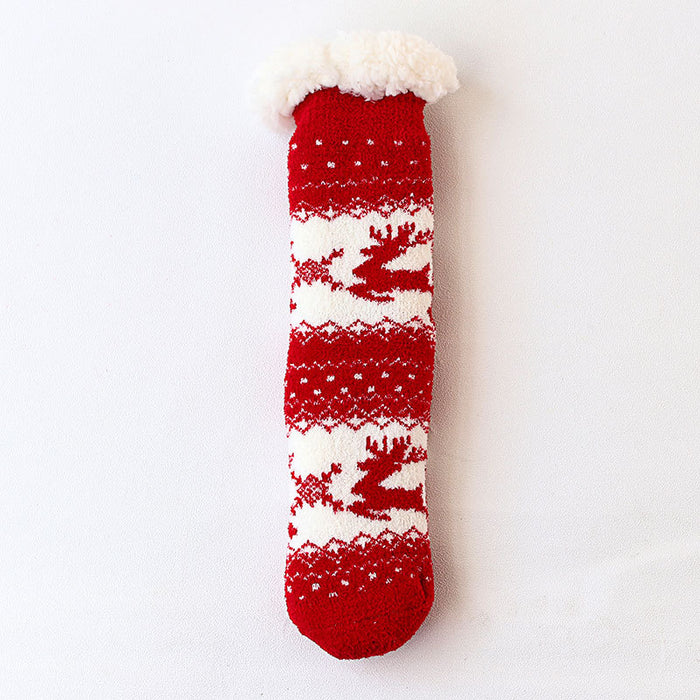 Wholesale socks cartoon christmas socks snowman stuffed animal MOQ≥3 JDC-SK-FNiu001