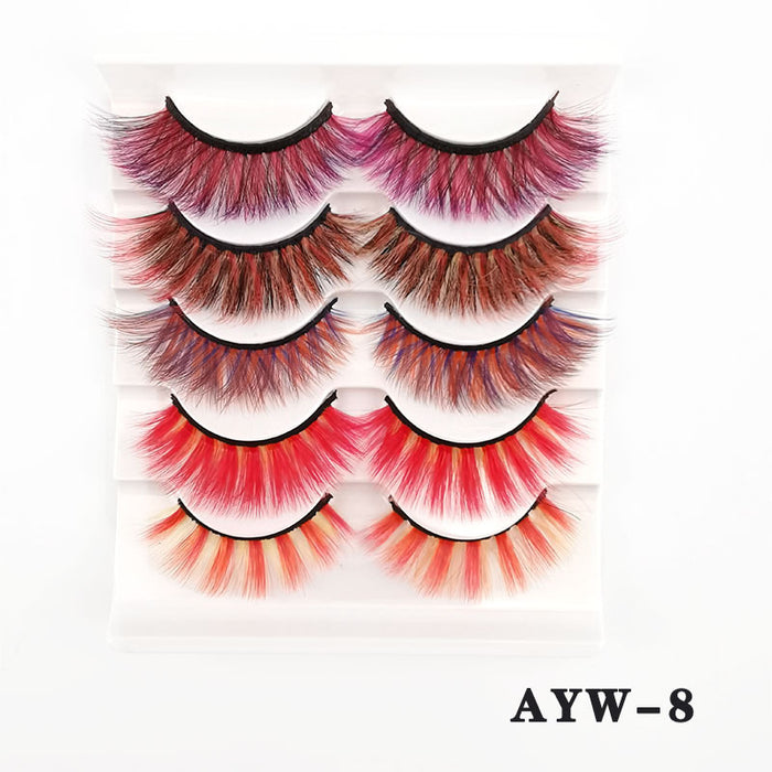 Jewelry WholesaleWholesale Color Messy False Eyelashes 5 Pairs Pack JDC-EY-LDian001 eyelashes 靓点 %variant_option1% %variant_option2% %variant_option3%  Factory Price JoyasDeChina Joyas De China