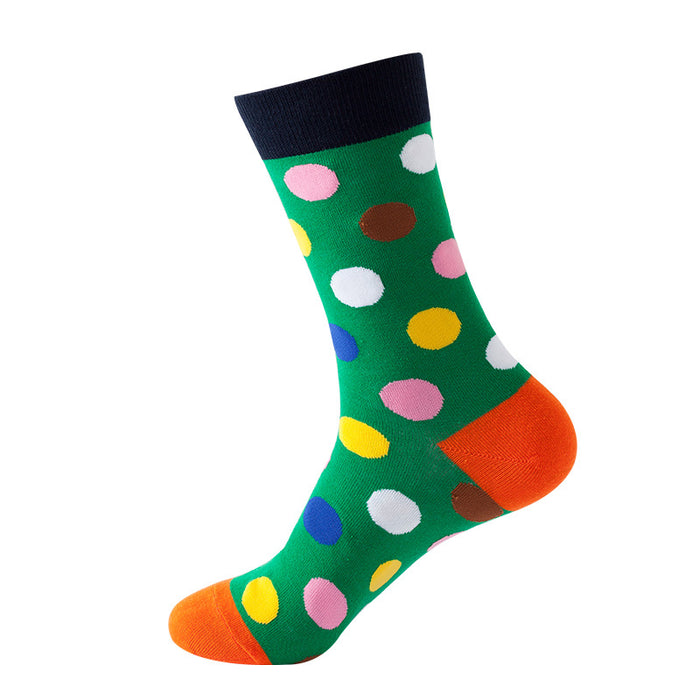 Wholesale polka dot mid tube stockings women's trendy socks MOQ≥2 JDC-SK-XinXi005