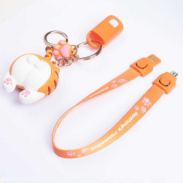 Jewelry WholesaleWholesale ABS Apple Android Data Cable PVC Keychain JDC-KC-AQM001 Keychains 爱奇美 %variant_option1% %variant_option2% %variant_option3%  Factory Price JoyasDeChina Joyas De China