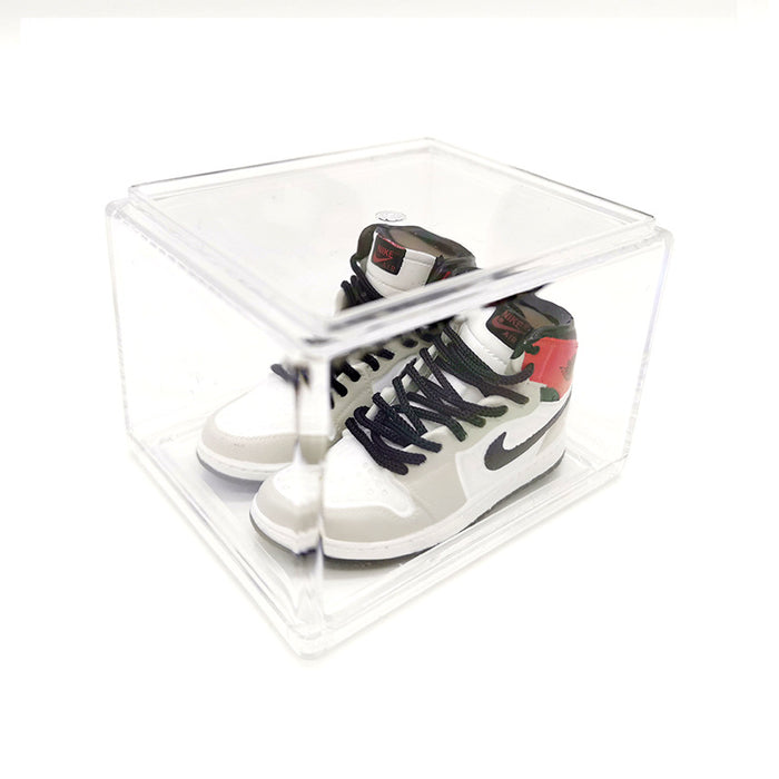 Wholesale Enamel Sneakers Plastic Transparent Box Keychains Ornaments JDC-KC-TuoH008