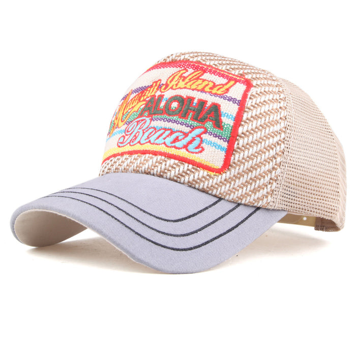 Wholesale beach new patch mesh cap baseball cap JDC-FH-ZhiLa001