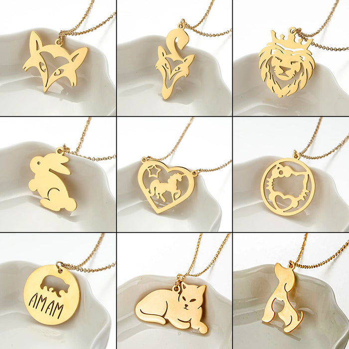 Jewelry WholesaleWholesale necklace cute cartoon animal pendant necklace JDC-NE-S009 Necklaces 双硕 %variant_option1% %variant_option2% %variant_option3%  Factory Price JoyasDeChina Joyas De China