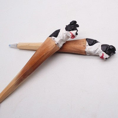 Wholesale Ballpoint Pen Bamboo Wood Carving Animal Pen Panda Wood Pen MOQ≥3 JDC-BP-ShiD001