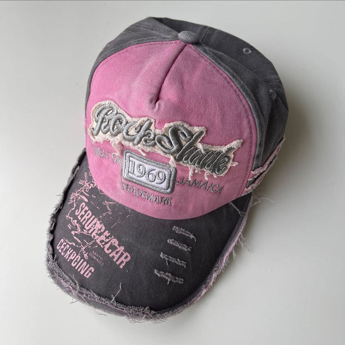 Wholesale hat fabric baseball cap sunscreen sunshade distressed denim JDC-FH-JIER004