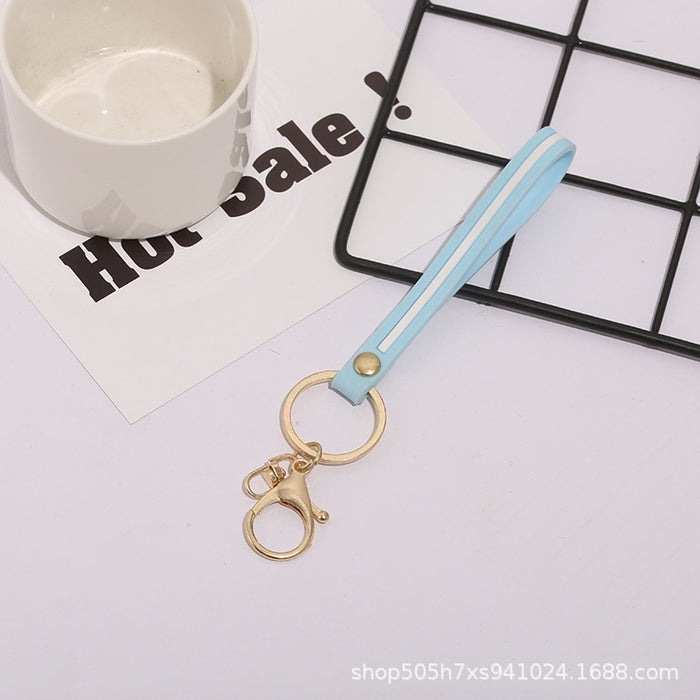 Wholesale Keychain PVC Soft Glue One Line Creative Lanyard MOQ≥10 JDC-KC-ZaoYang006