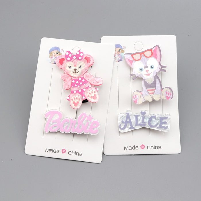 Wholesale Hair Clips Acrylic Cute Animation Cartoon (M) MOQ≥2 JDC-HC-FeiL001