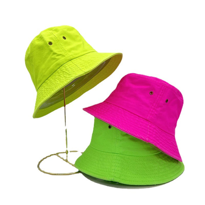 Wholesale fluorescent green pot hat couple four seasons light board candy color MOQ≥2 JDC-FH-MiHao001