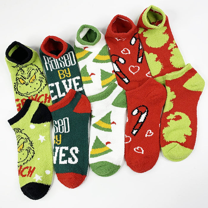 Wholesale Sock Coral Fleece Couple Double Sided Fleece Socks Thickened Christmas (M) JDC-SK-YiYan031