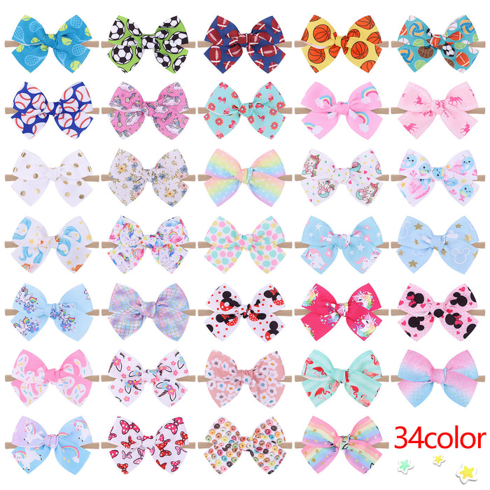 Jewelry WholesaleWholesale printed bow nylon hair band  JDC-HD-YL008 Headband 雅伦 %variant_option1% %variant_option2% %variant_option3%  Factory Price JoyasDeChina Joyas De China