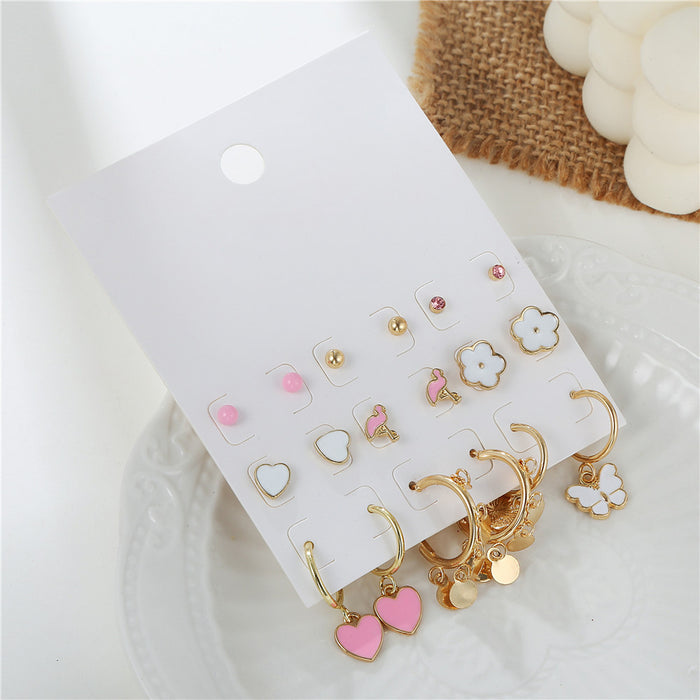 Jewelry WholesaleWholesale Simple Gold Drop Oil Love Flower Butterfly Earrings JDC-ES-ZhuJ006 Earrings 诛积 %variant_option1% %variant_option2% %variant_option3%  Factory Price JoyasDeChina Joyas De China