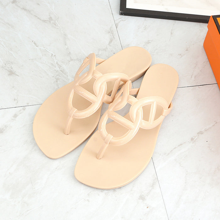 Wholesale flip flops flat bottom casual sandals slippers JDC-SD-ZuJ002