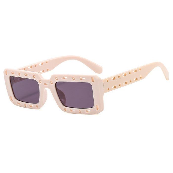 Wholesale Sunglasses PC Hollow Large Frame Square JDC-SG-BoY010