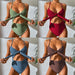 Jewelry WholesaleWholesale solid color chest tie one-piece high waist sexy bikini swimsuit JDC-SW-Piaoxu006 Swimwear 飘旭 %variant_option1% %variant_option2% %variant_option3%  Factory Price JoyasDeChina Joyas De China