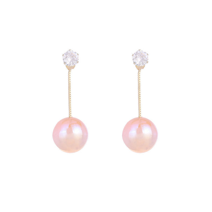 Jewelry WholesaleWholesale temperament mermaid ji pearl back hanging a pair of earrings JDC-ES-LYu003 Earrings 利宇 %variant_option1% %variant_option2% %variant_option3%  Factory Price JoyasDeChina Joyas De China