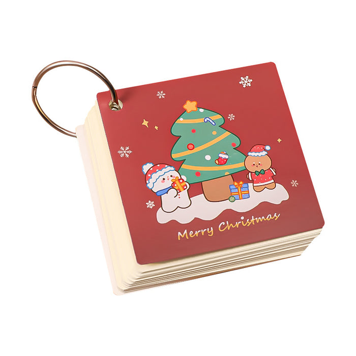 Wholesale Notebook Paper Cartoon Christmas Iron Ring Detachable MOQ≥2 JDC-NK-dichen009